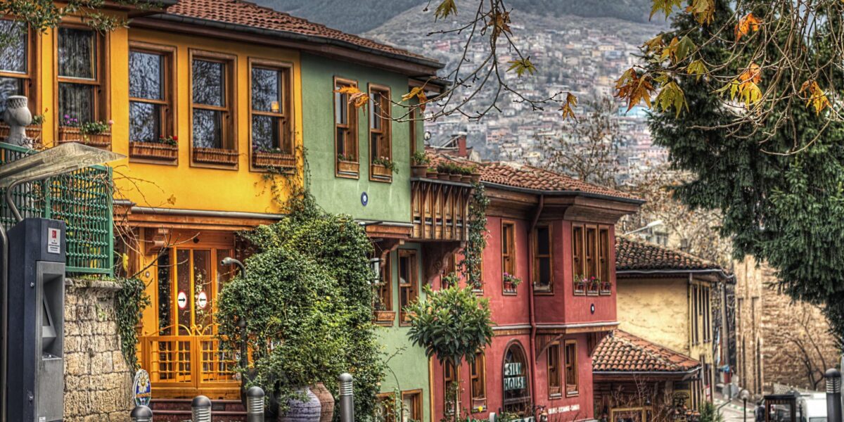 Bursa Ulu Cami ve çevresi panoramik manzarası